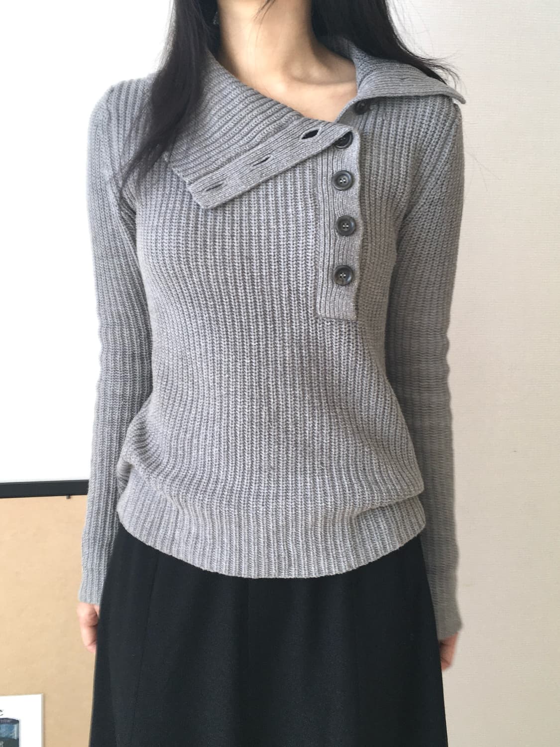 빈티지 사이드 버튼 니트 상품이미지1