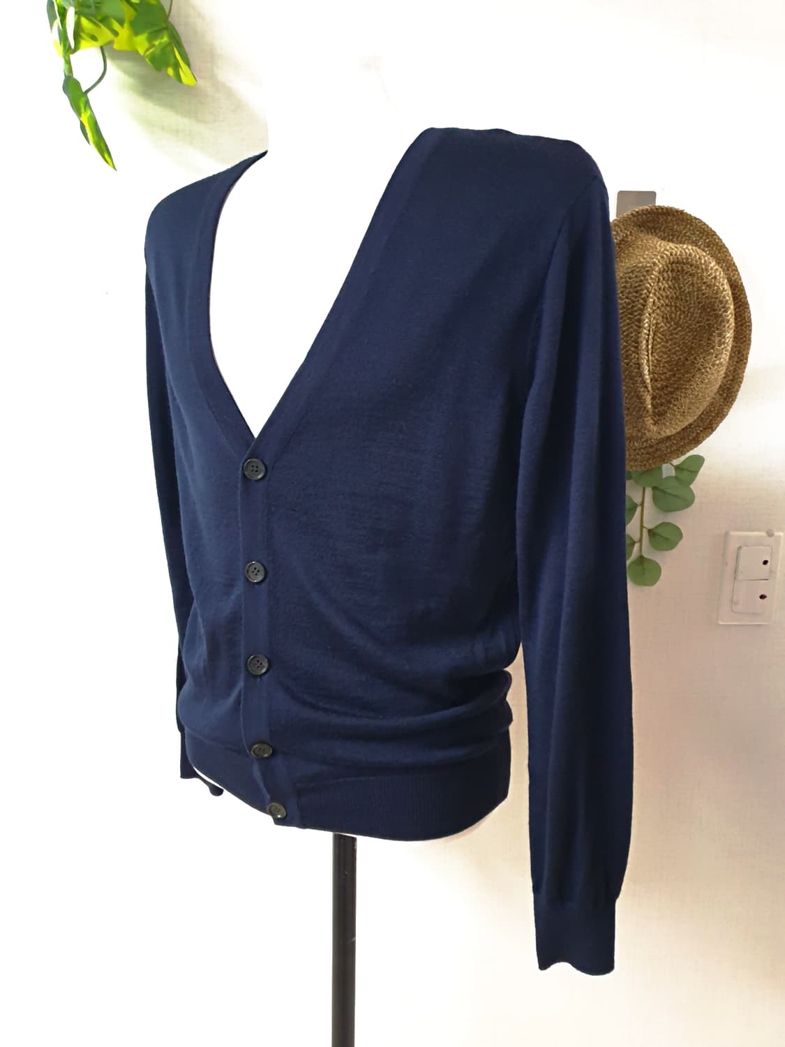 란찌 남성가디건 베이직 울혼방 100 네이비 상품이미지6