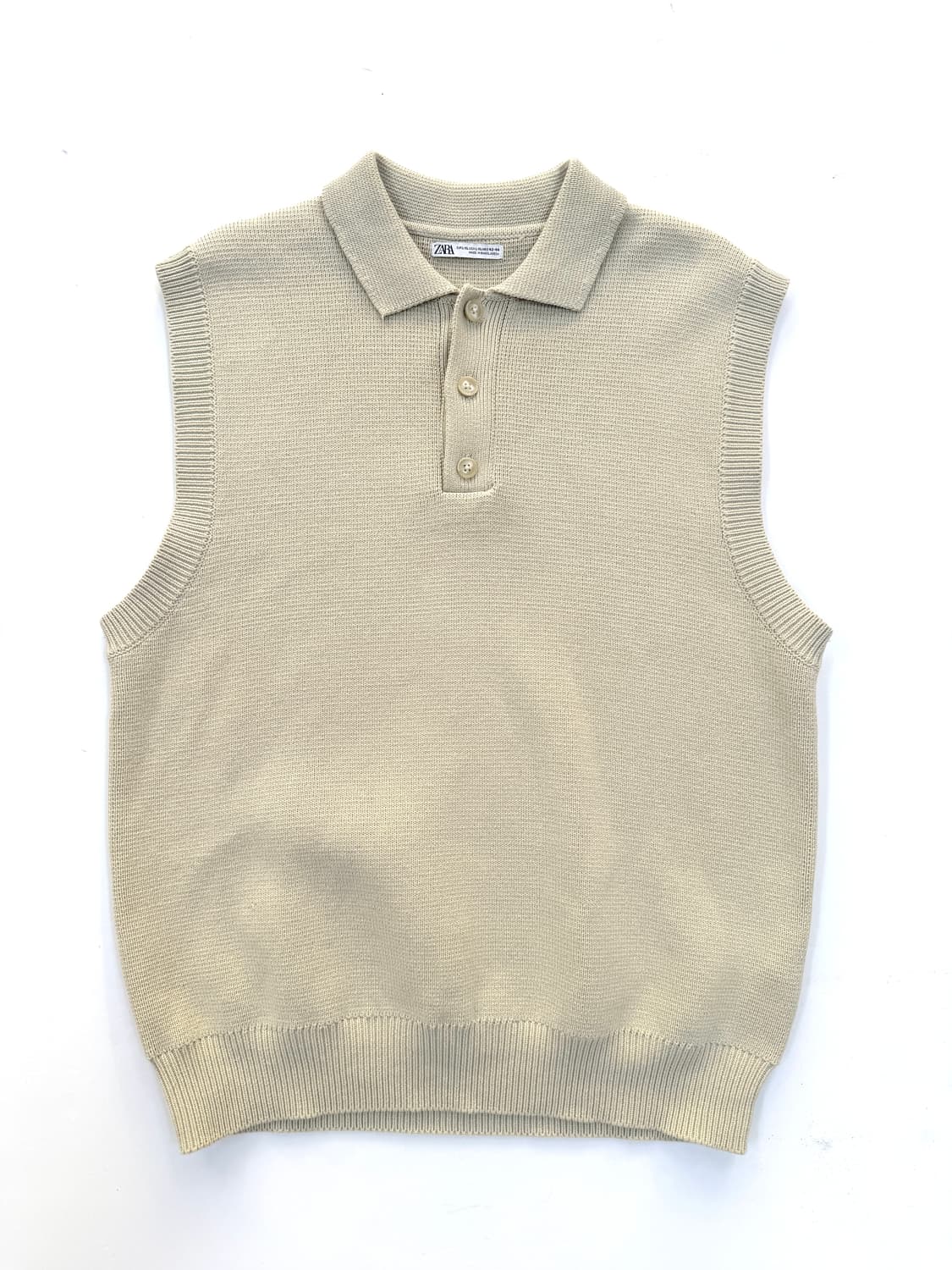 ZARA 아이보리 니트조끼 상품이미지1