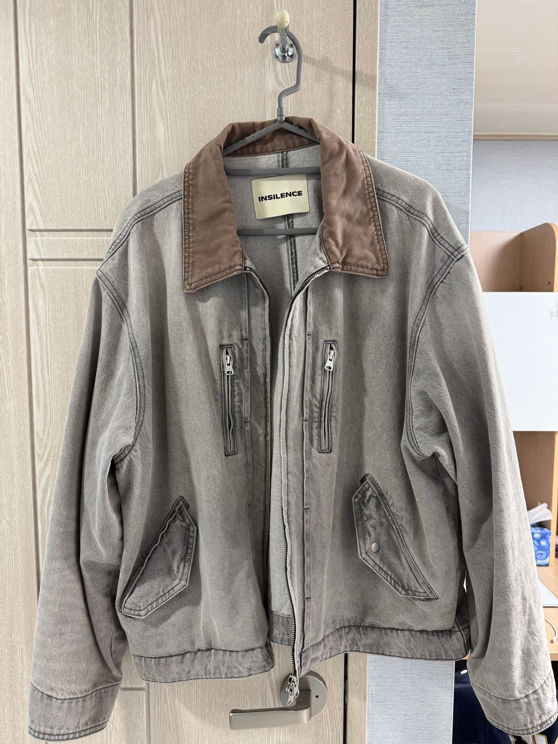 인사일런스 워시드 데님 워크 자켓 L 상품이미지5