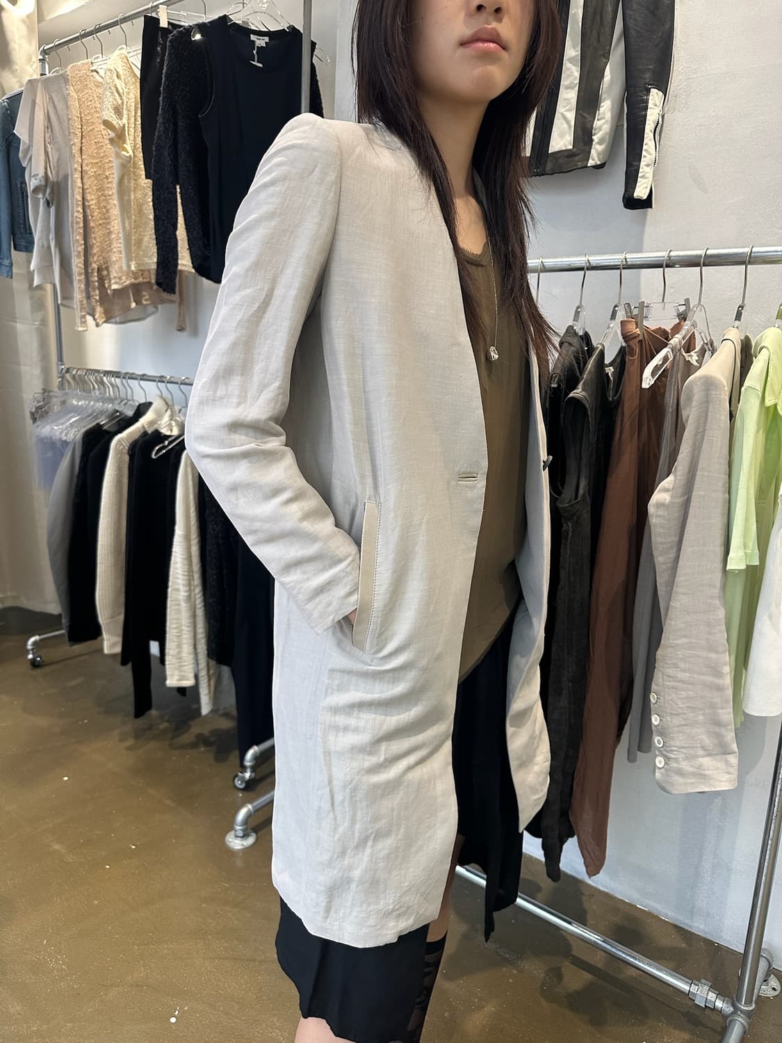 Helmut Lang Linen Coat 상품이미지3