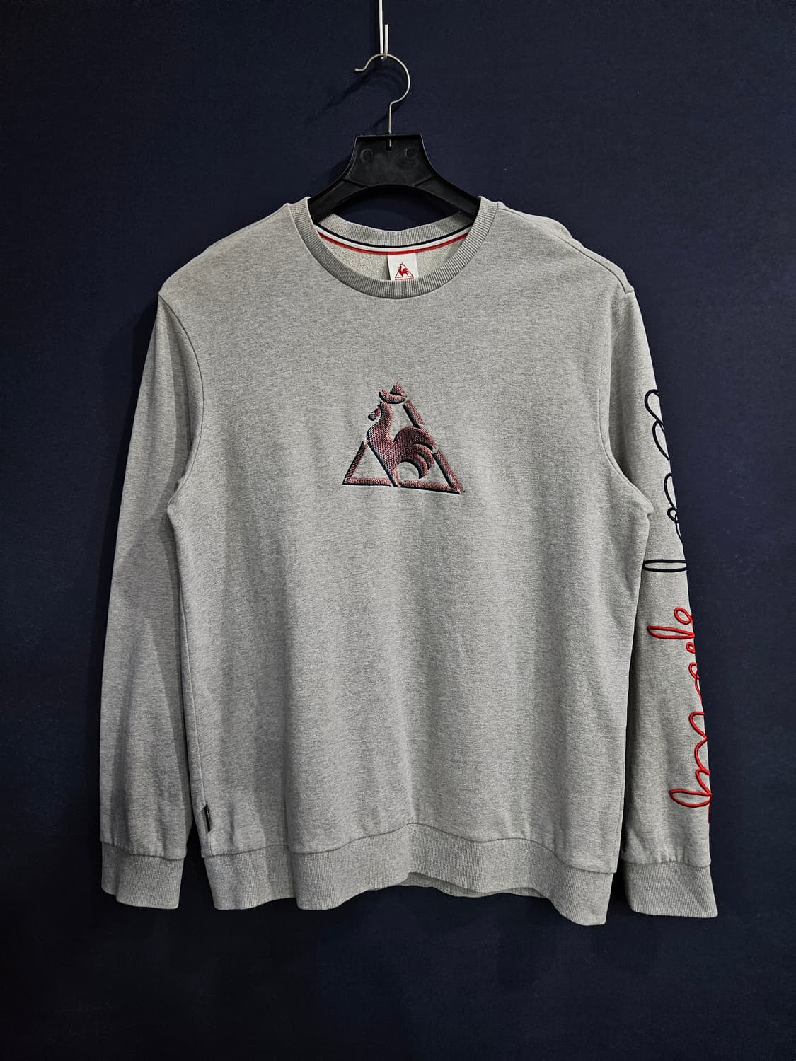 르꼬끄 자수 그레이 남성 100 맨투맨  상품이미지1