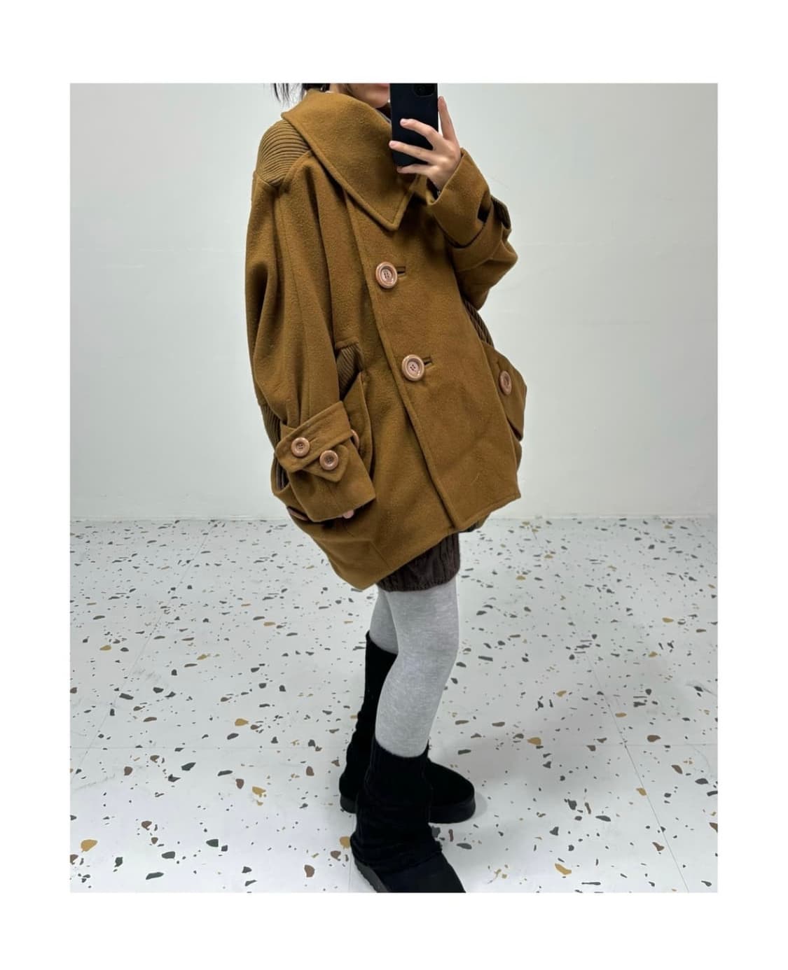빈티지 울 반코트 상품이미지1
