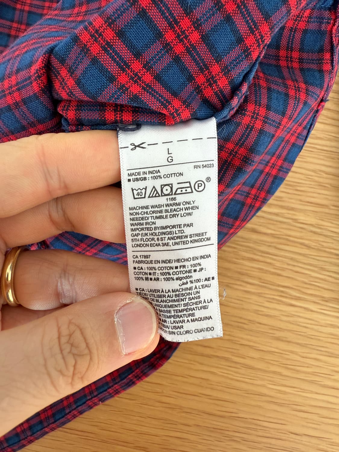 갭(GAP) 체크 셔츠 상품이미지7