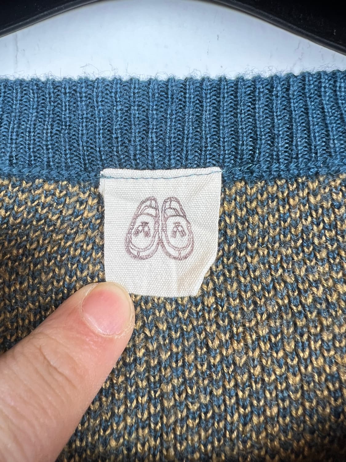 JPN 체크 패턴 스웨터 M~L 상품이미지3