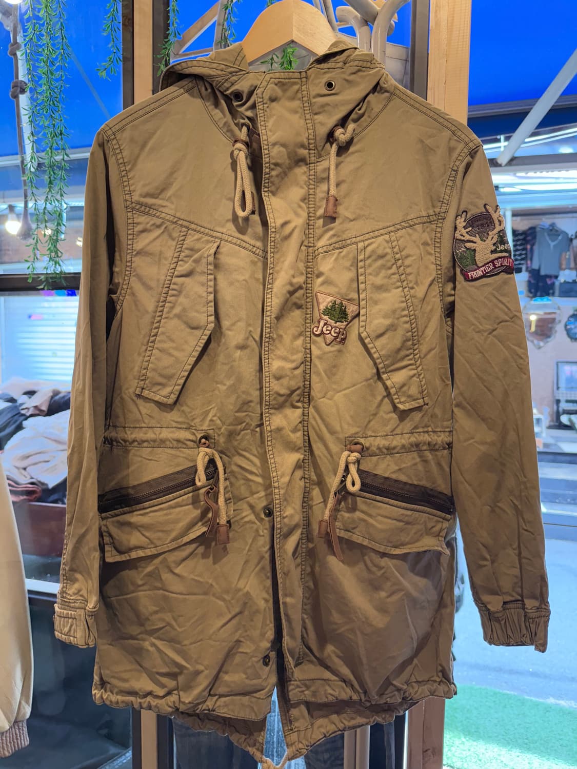 지프 베이지 사파리 자켓 상품이미지1