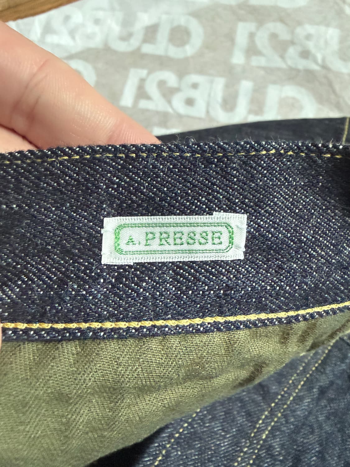 아프레쎄 26ss 워시드 데님 와이드 팬츠 34/30 상품이미지5