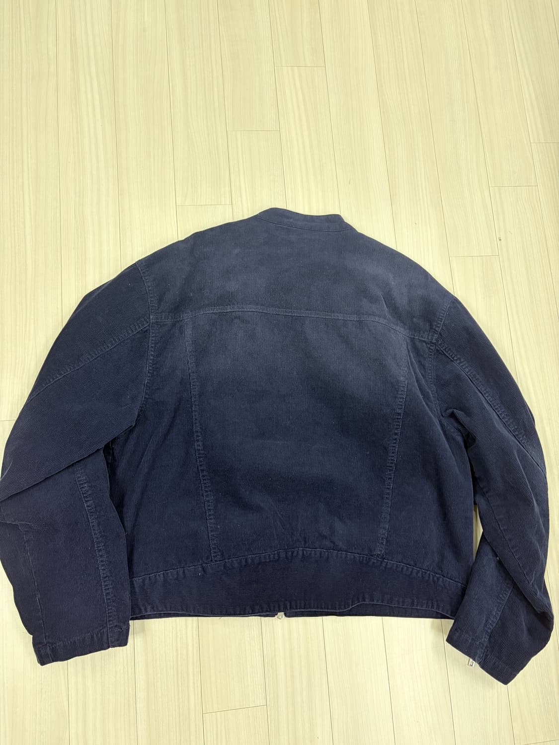 키뮤어 빈티지 워싱 코듀로이 바이커 자켓 네이비 상품이미지5