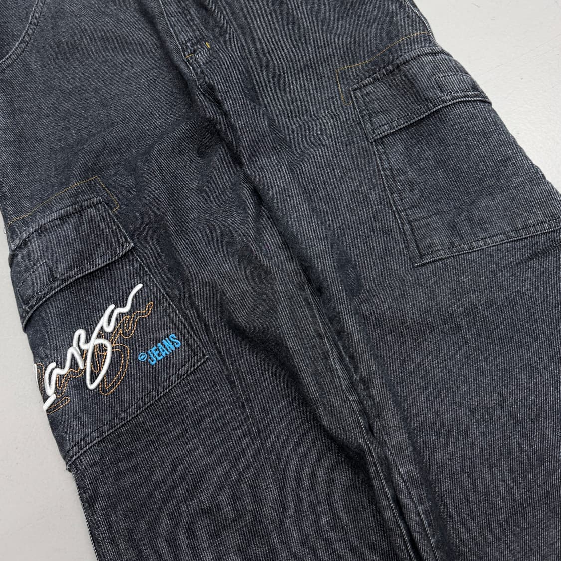 올드스쿨 Y2K 카고 와이드 데님팬츠 상품이미지5