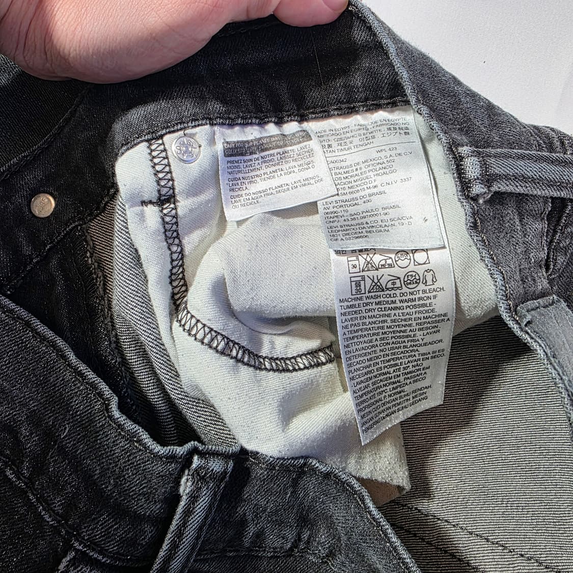 [W32L32]리바이스 505 블랙 데님 팬츠 상품이미지4