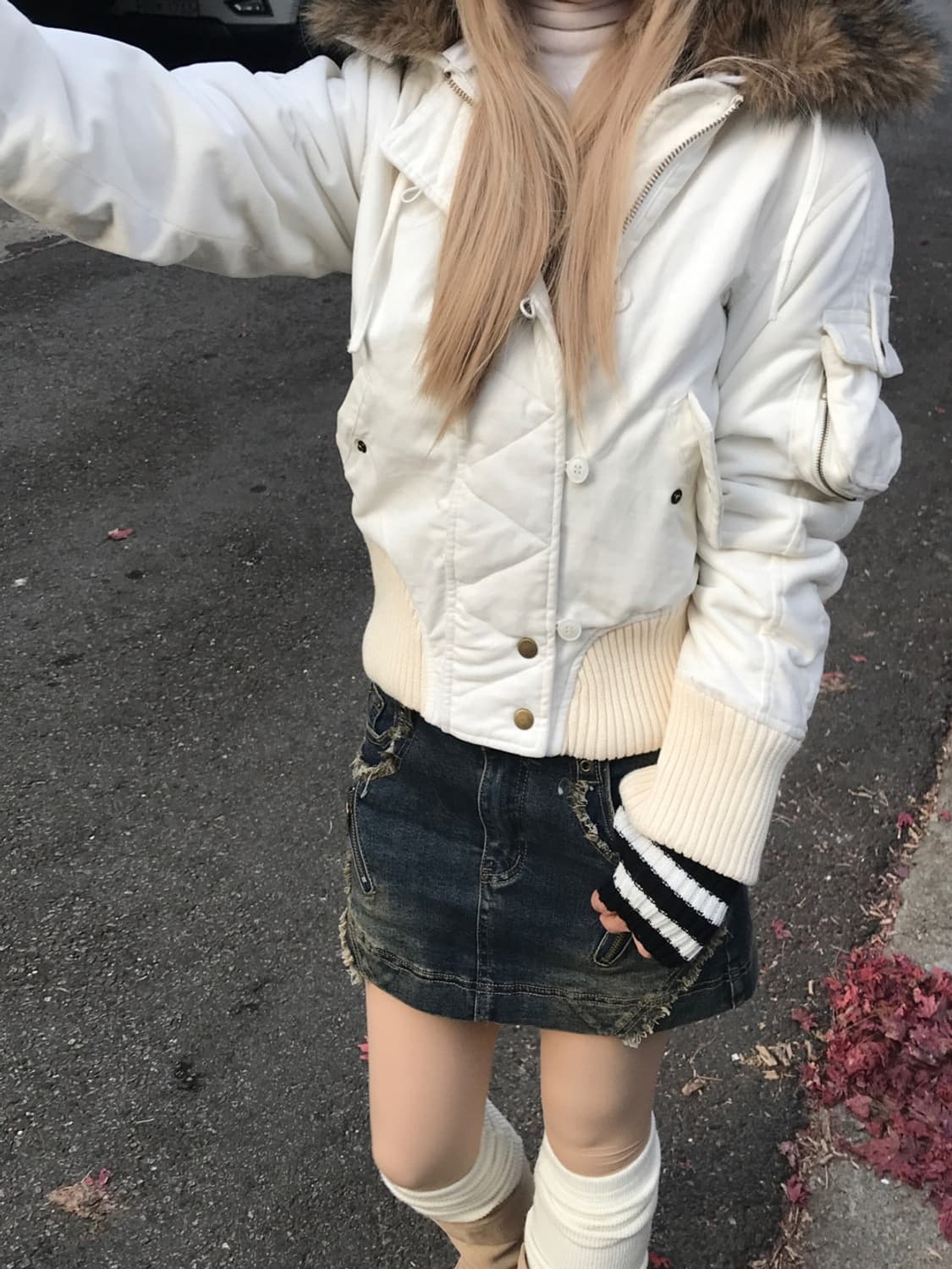 히니츠키 스웨이드 무스탕 퍼 점퍼 상품이미지2