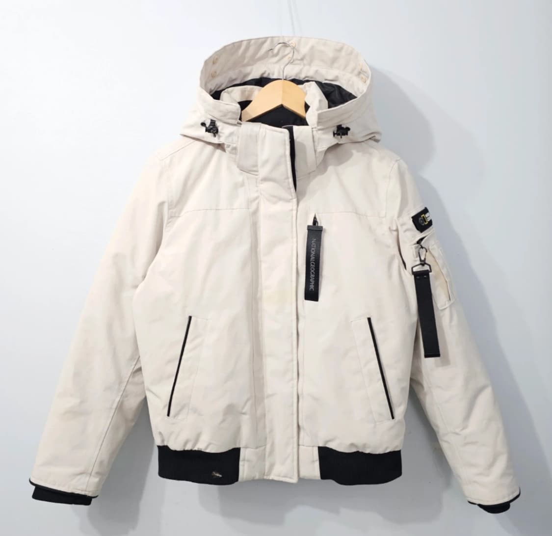 내셔널지오그래픽 여성 숏패딩 화이트 ~66 상품이미지1