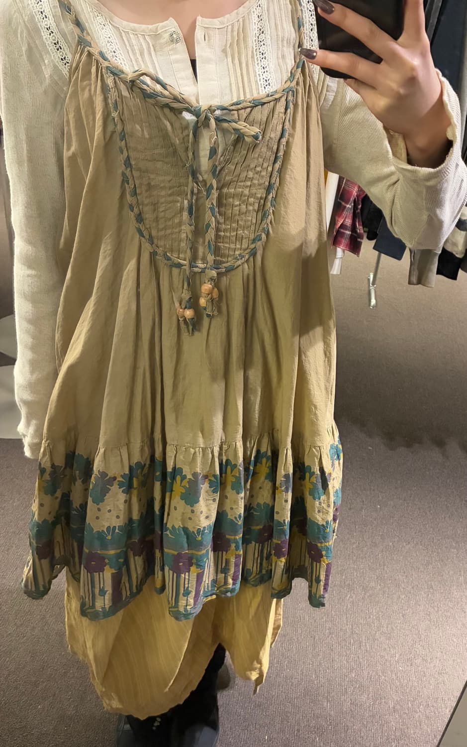 OS)As know as pinky vintage 뷔스티에 원피스 상품이미지2