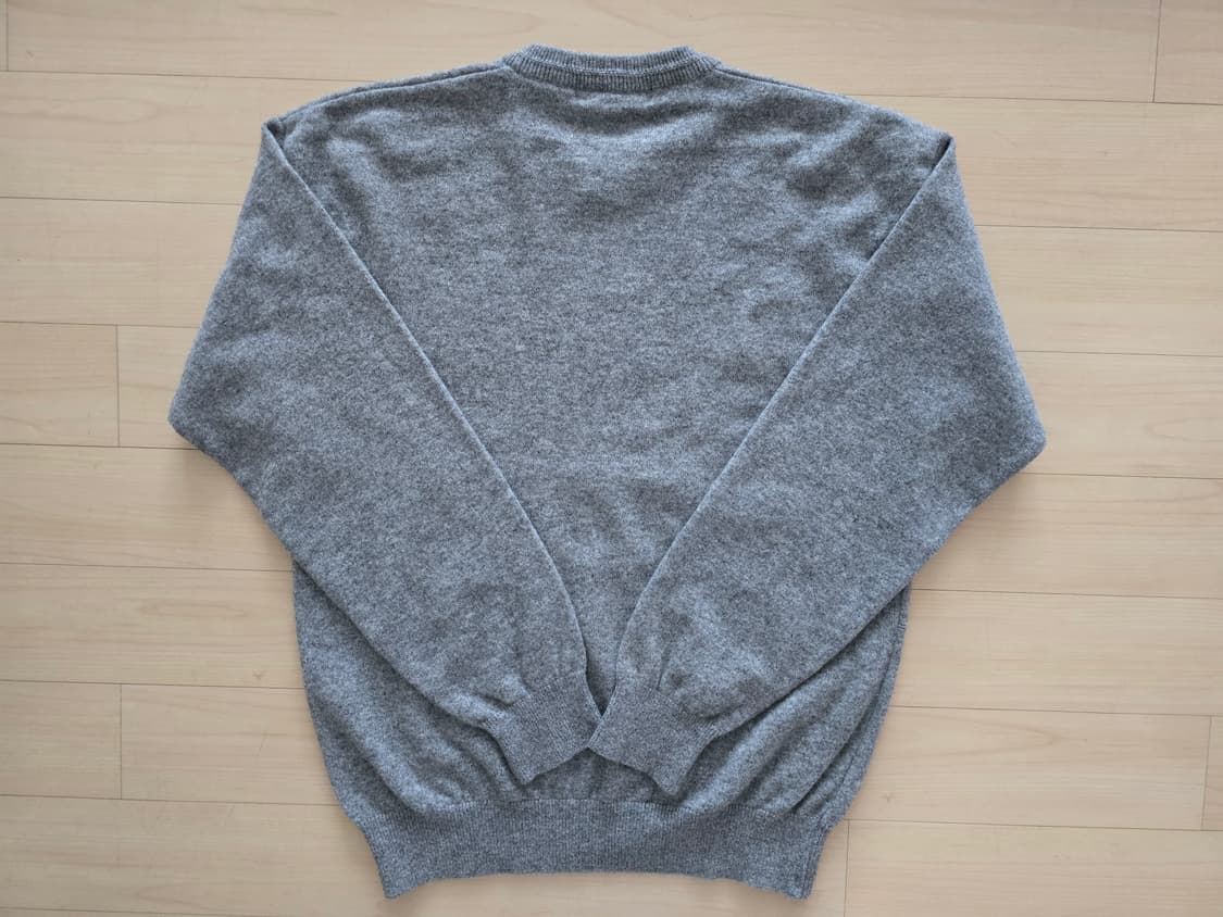 그레이 사각 패치워크 울캐시미어  케이블 니트 상품이미지5