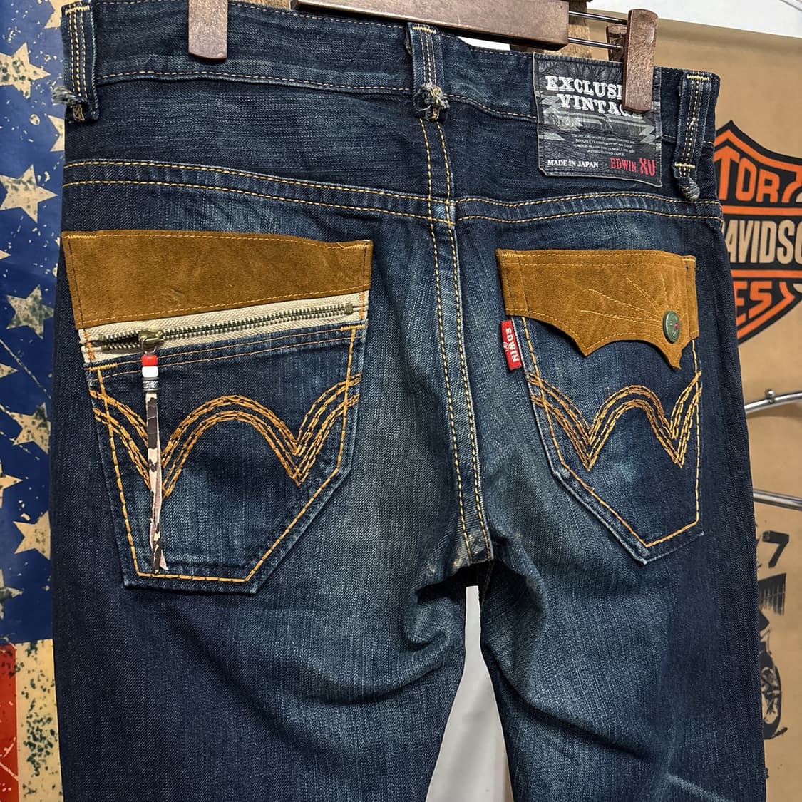 00s 에드윈 사우스웨스턴 무드 콘초버튼 커스텀 데님팬츠 N631 상품이미지7