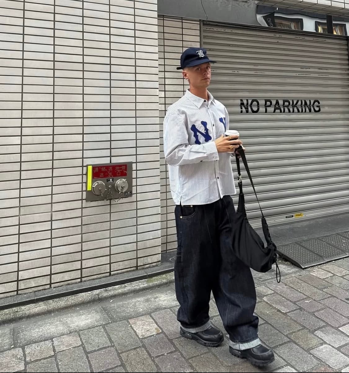데님 인디고 배기 팬츠 상품이미지2