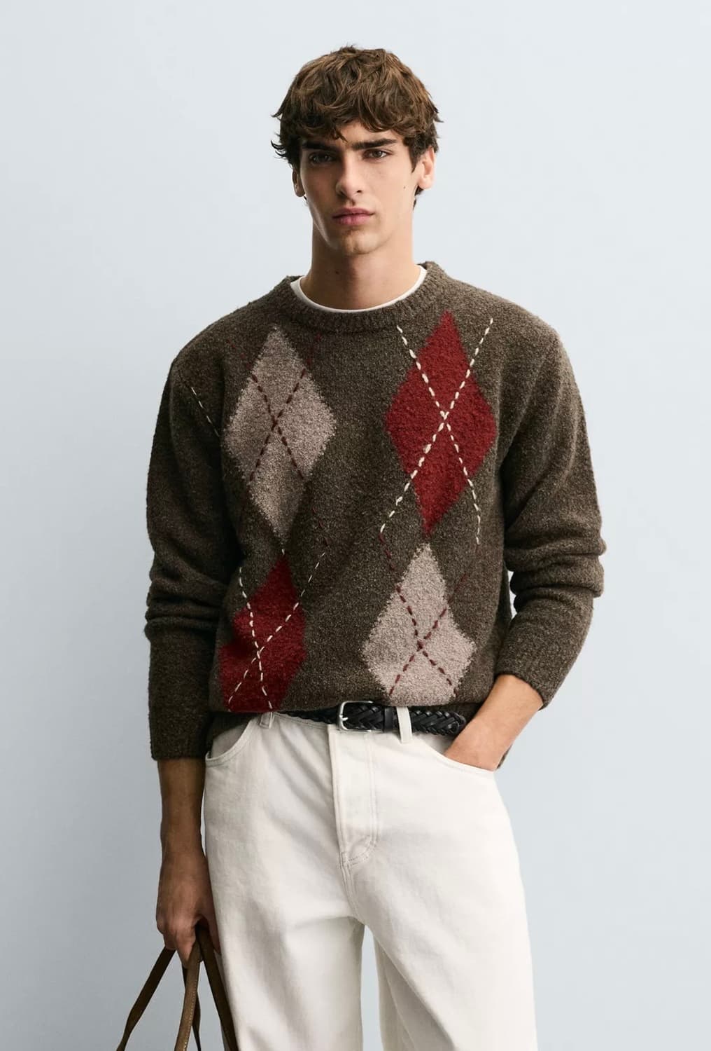 자라 아가일 니트 상품이미지2