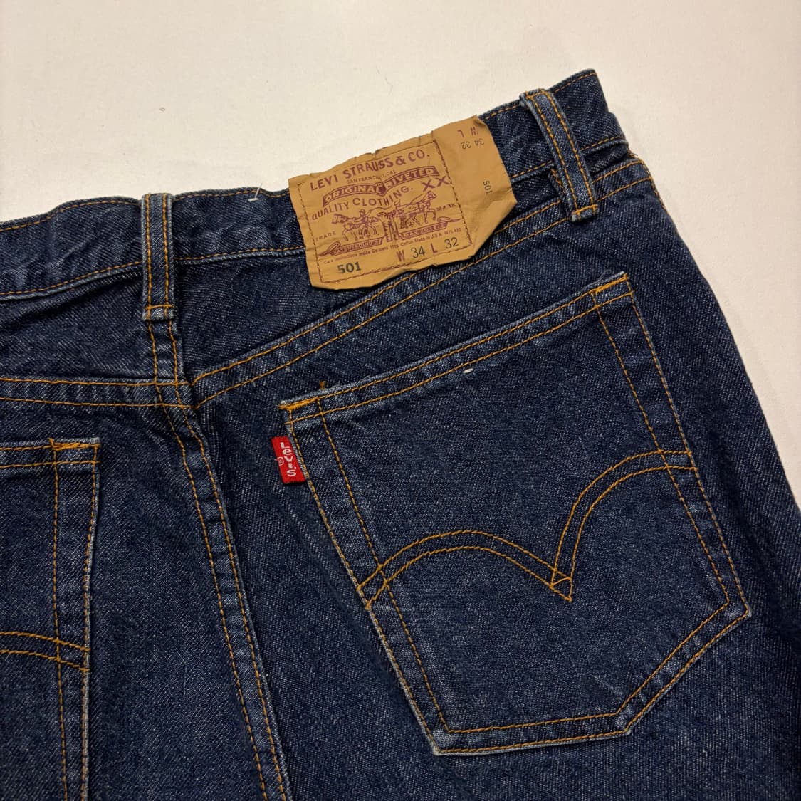 [34x32] 90s 리바이스 501 USA 데님 팬츠 청바지 D446 상품이미지3