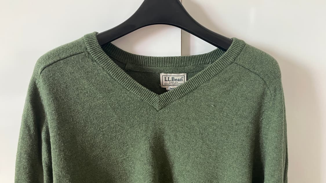 L.L.Bean 엘엘빈 브이넥 니트 그린 L 상품이미지1