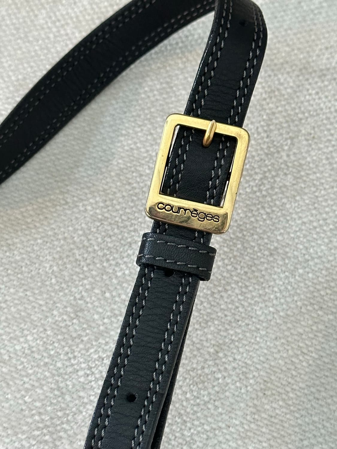 꾸레쥬 빈티지 크로스 가죽 블랙백 상품이미지6