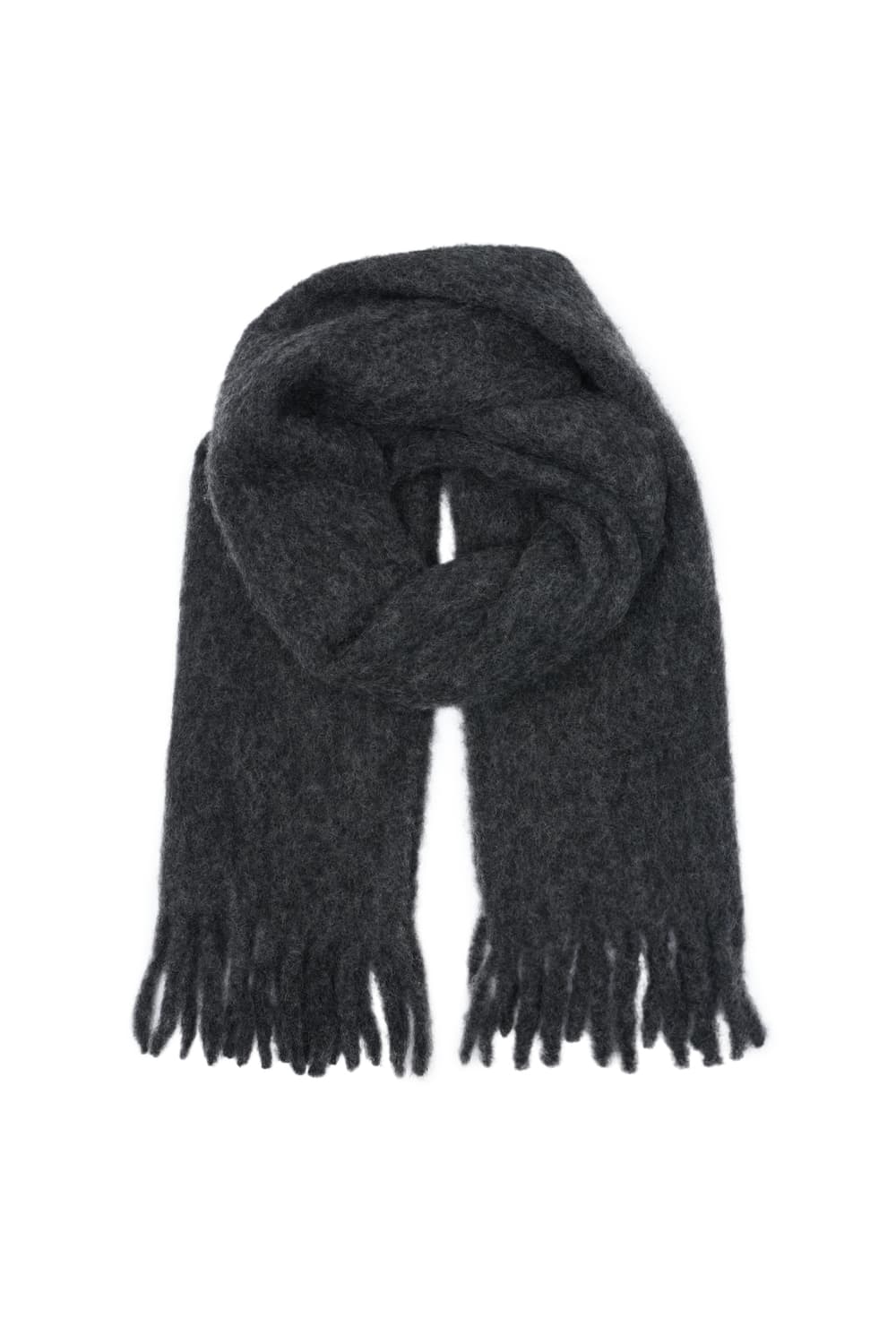 stu 프린지 머플러 차콜 상품이미지1