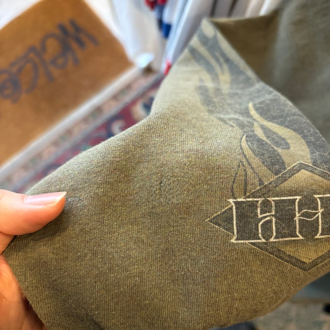 할리데이비슨 정품 미국 생산 카키 플레임 긴팔 티셔츠 상품이미지10