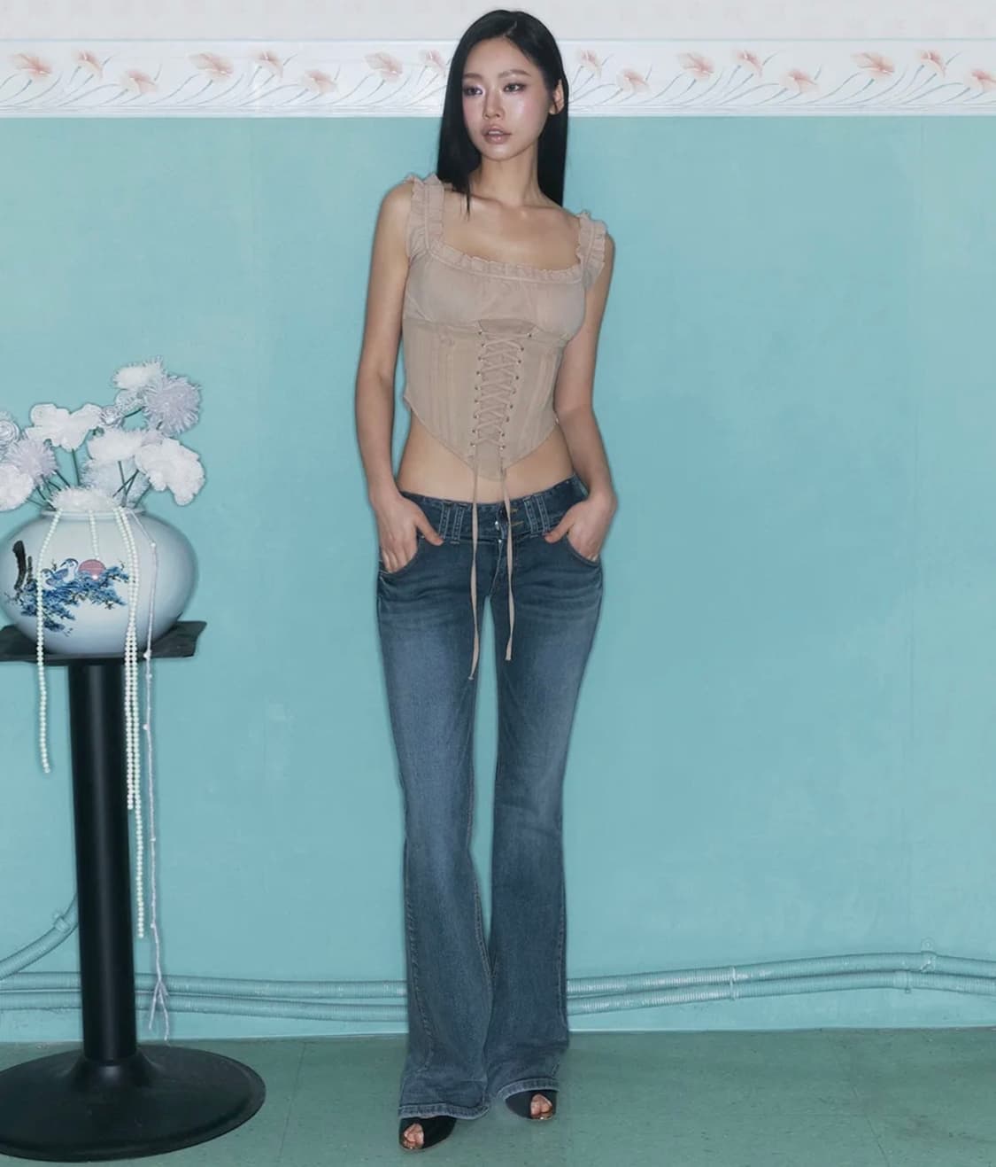 Tommie Button Boots-Cut Denim 상품이미지1