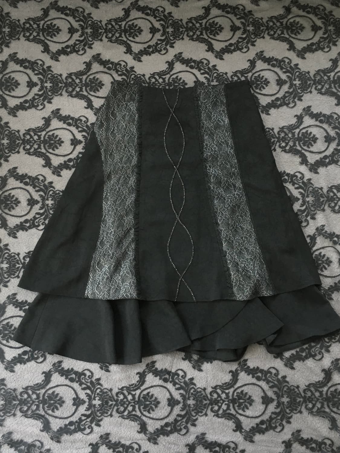 레이어드 언발 고딕 오리엔탈 롱스커트 상품이미지1