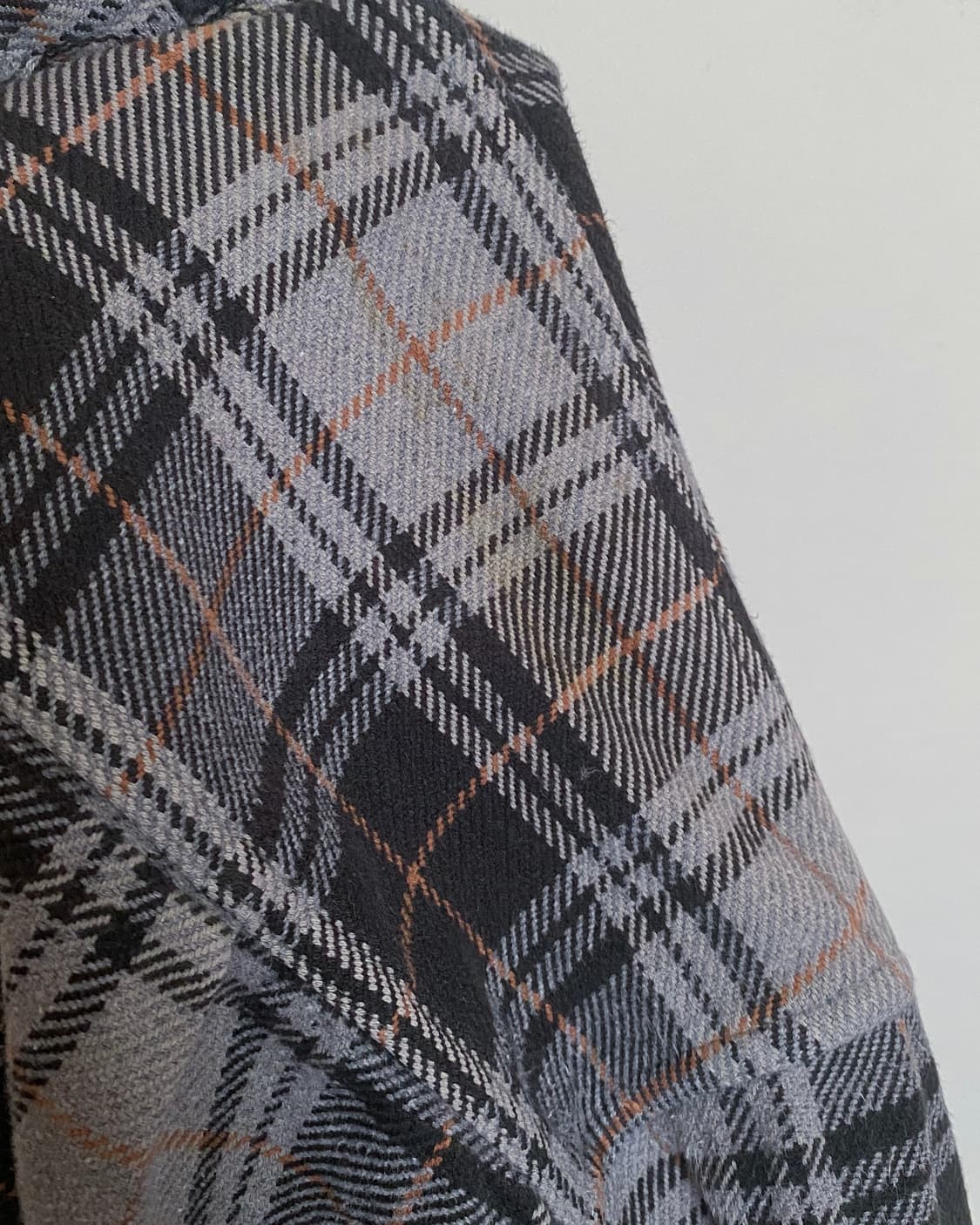 90s 빈티지 디스트로이드 체크 플란넬 셔츠 상품이미지9