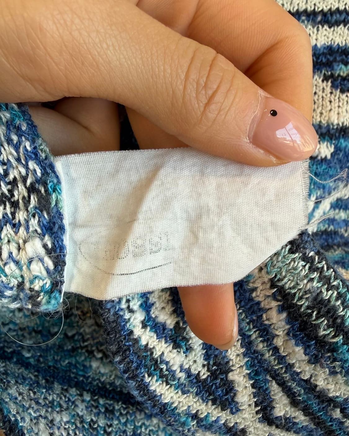 미쏘니 블루 에스닉 패턴 니트 베스트 상품이미지9