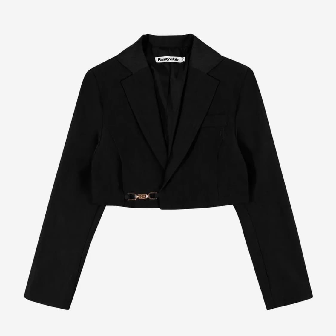 팬시클럽 버클 크롭 자켓 블랙 상품이미지2