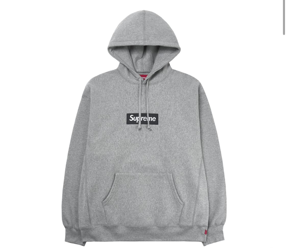 (새제품/XXL) 슈프림 박스로고 후드 그레이 상품이미지1