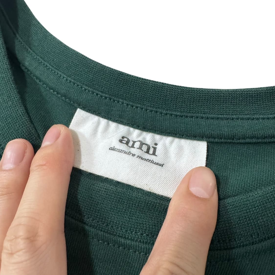 정품 아미 빅하트 딥그린 하프티셔츠 상품이미지4