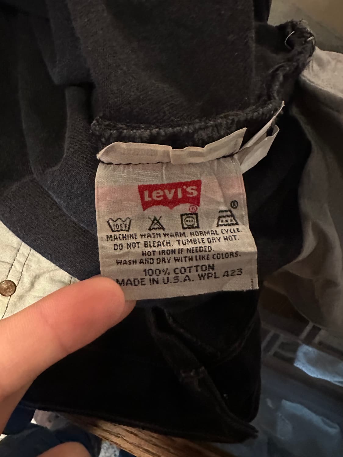 90s USA 빈티지 리바이스 501 0660 블랙진 흑청 데님 팬츠 상품이미지6