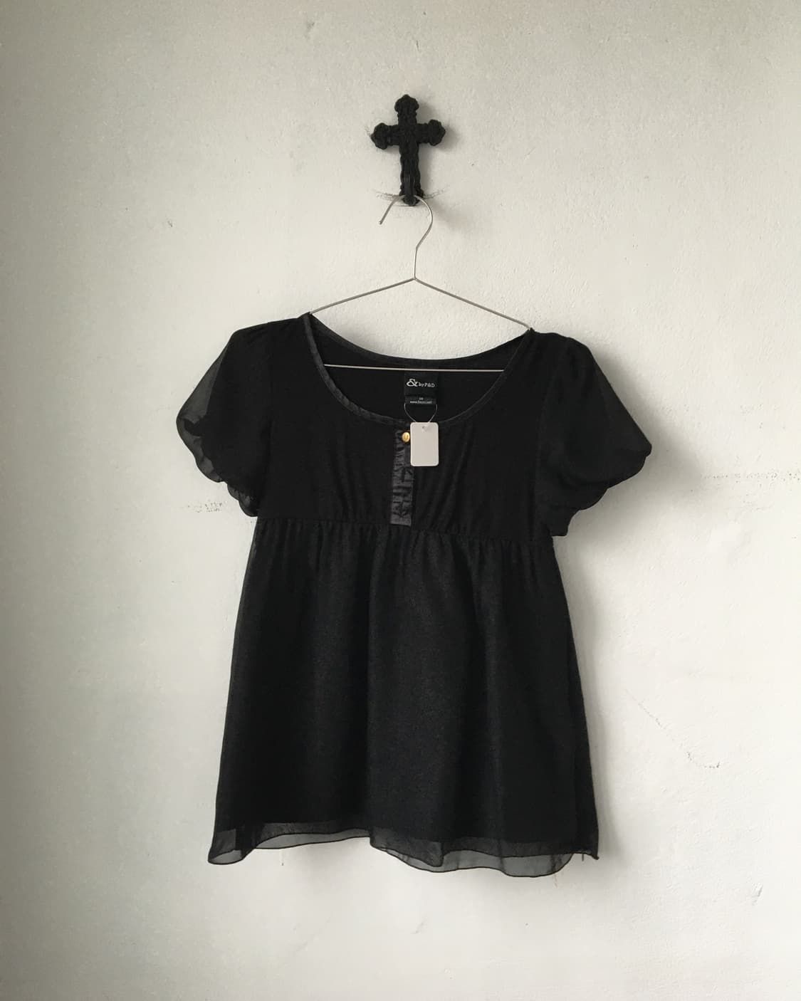 Henry neck puff blouse 상품이미지2