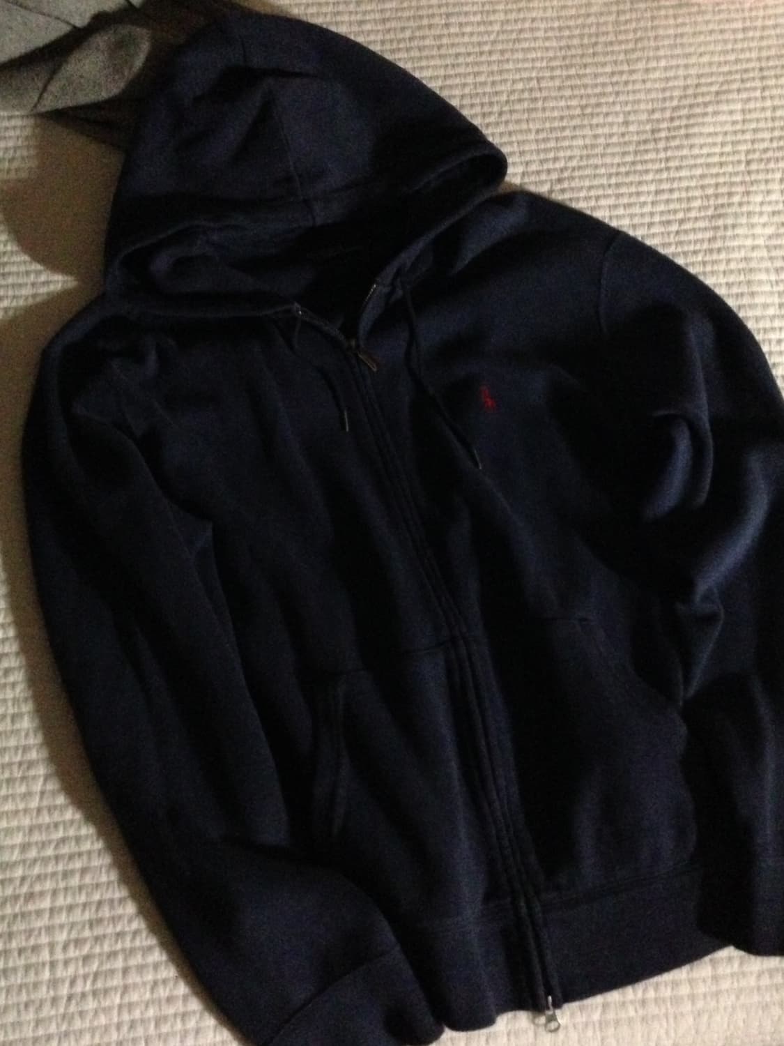 빈티지 폴로랄프로렌 네이비 블루 니트 후드집업 L 상품이미지1
