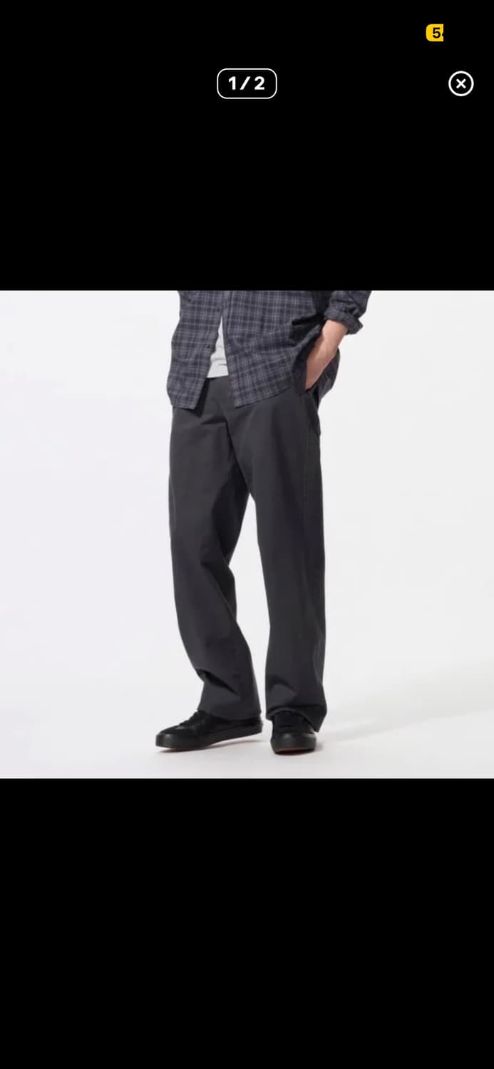 유니클로 치노팬츠 다크 그레이 76 상품이미지1