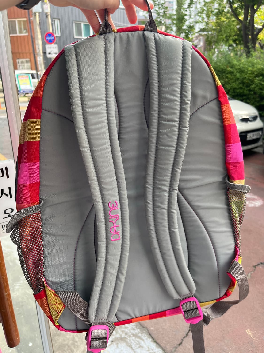 레드 체크무늬 dakine 백팩 🎒 상품이미지8