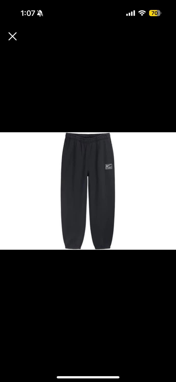 나이키 x 스투시 NRG 워시드 플리스 팬츠 블랙 (DO5296-010) 상품이미지1