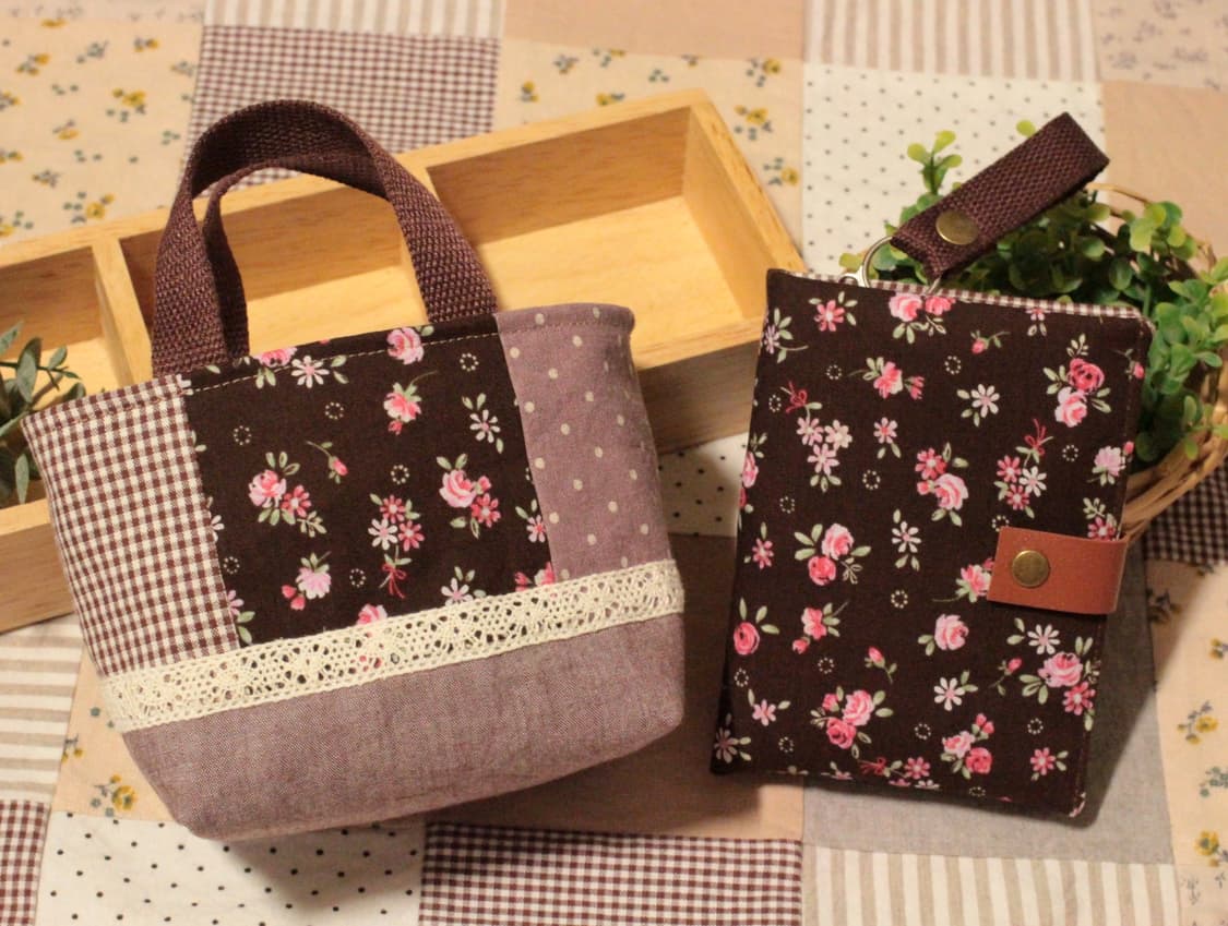 핸드메이드 패치워크 파우치 겸 패브릭 바구니 상품이미지10