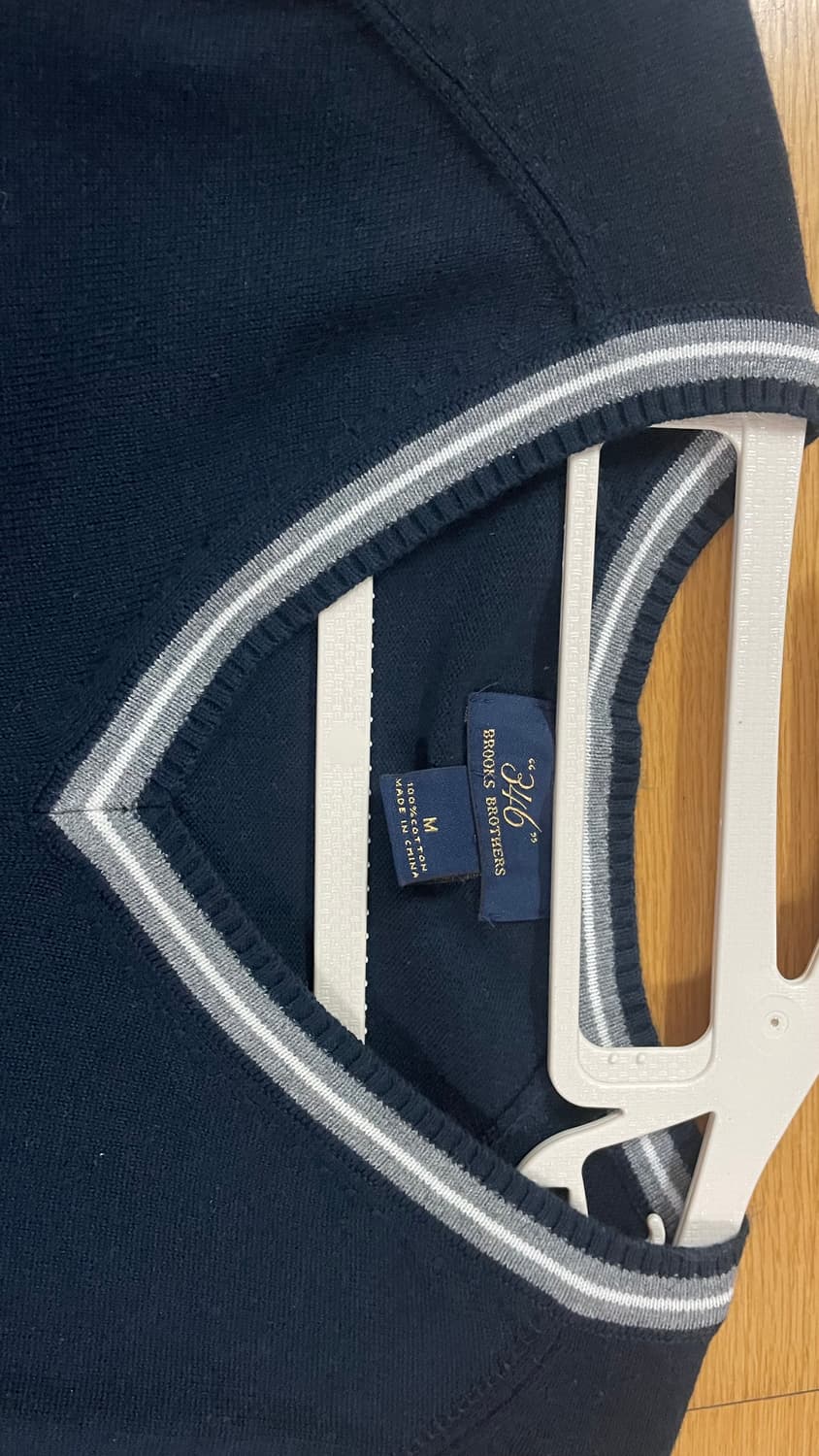 명품 브룩스 브라더스 Brooks Brothers V넥니트 네이비 한국사 상품이미지2