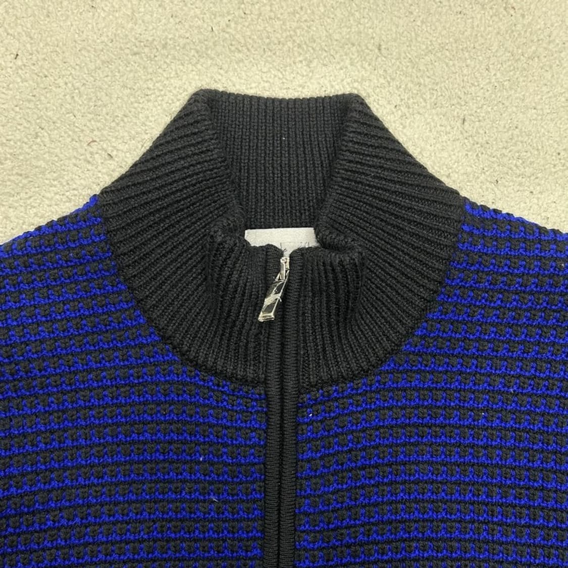 캘빈클라인 이탈리아 울 100 니트 집업 딥블루 L 상품이미지3