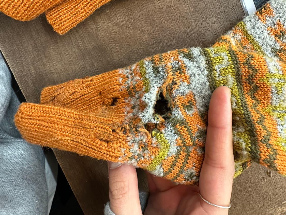 M)Palls Pyra 빈티지 여성 노르딕 패턴 울 니트 스웨터 상품이미지5