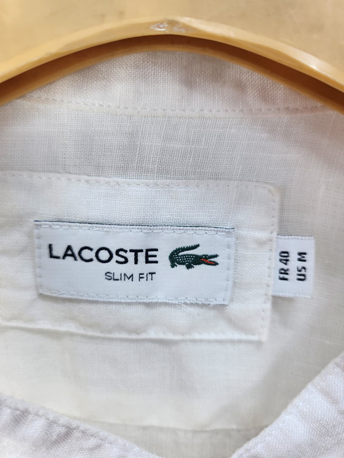 Lacoste 린넨 마셔츠 화이트 100 L 상품이미지6