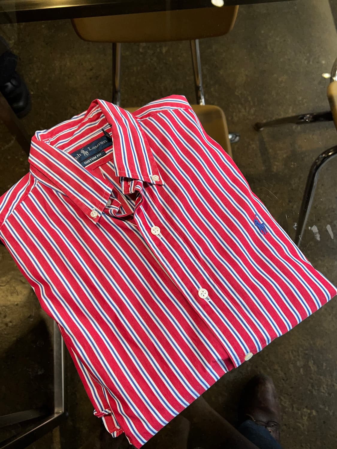 폴로) 스트라이프 셔츠 m사이즈 상품이미지3