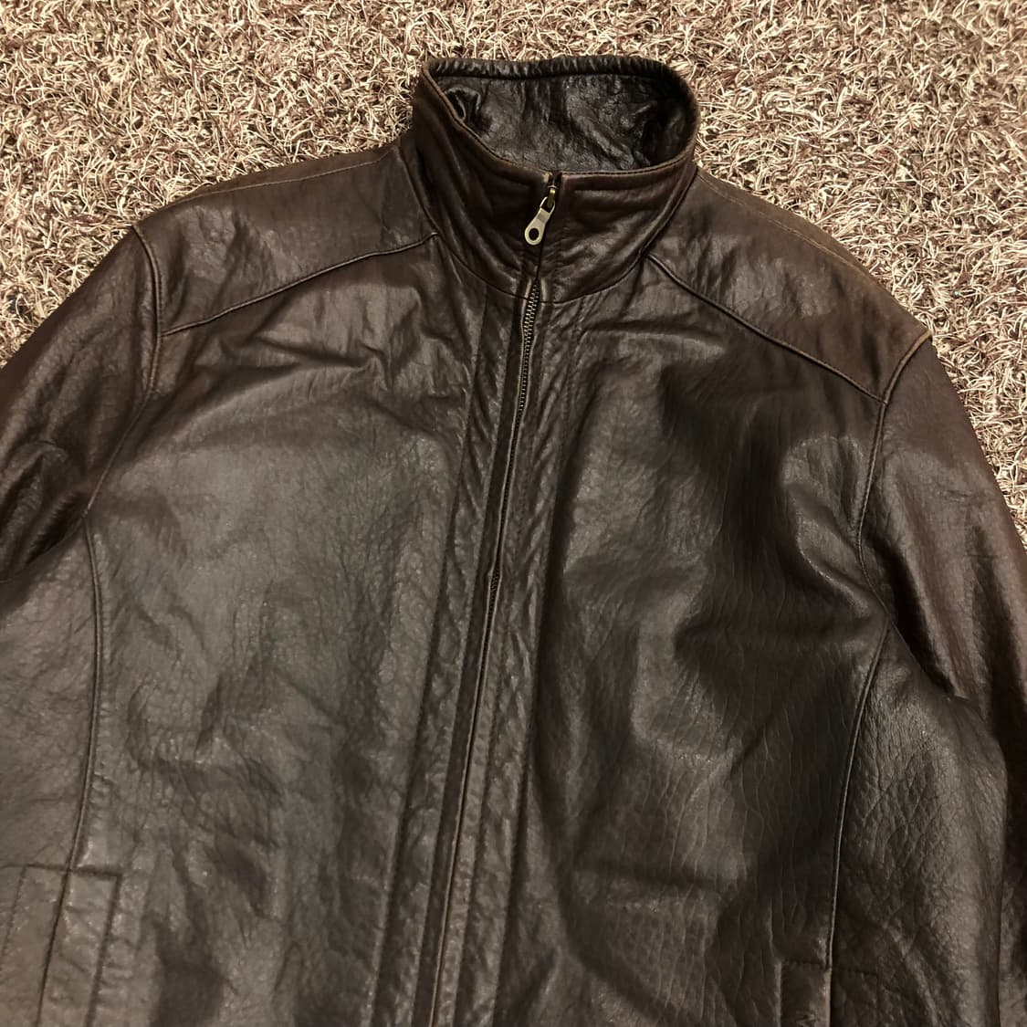 마에스트로 양가죽 브라운 레더 가죽 자켓 상품이미지2