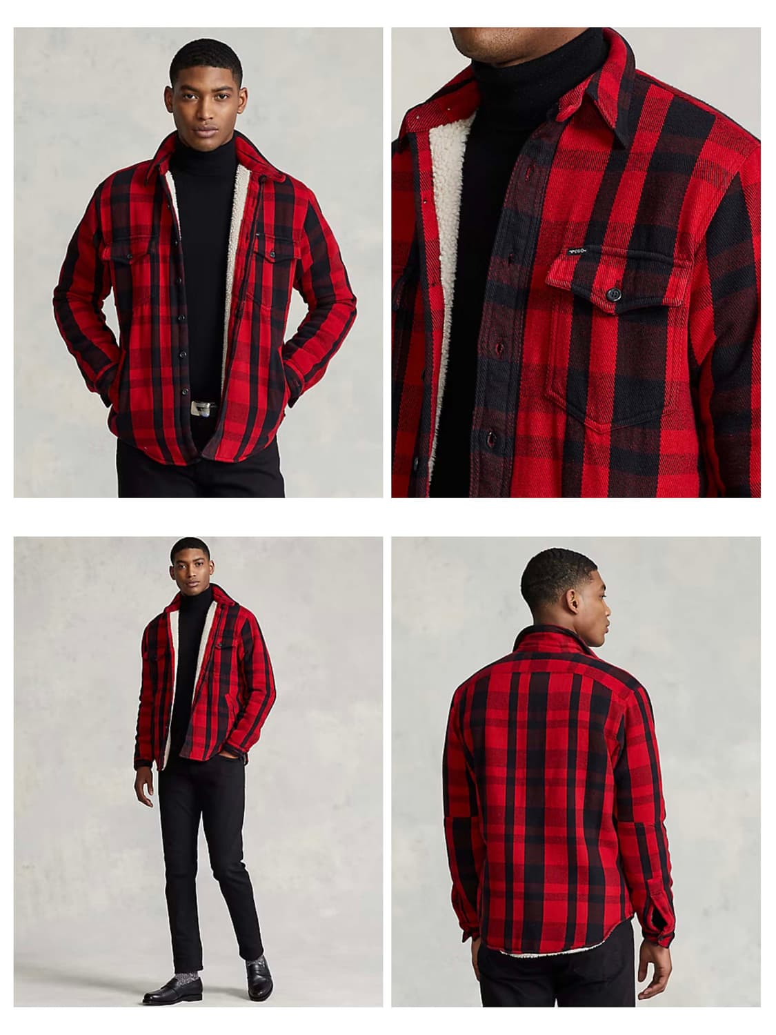 폴로 랄프로렌 사우스웨스턴 시어링 버팔로체크 셔츠 자켓 상품이미지5