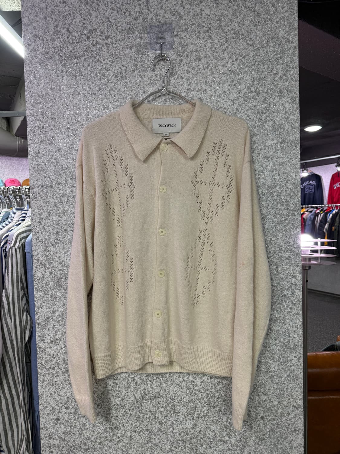 토니웩 패턴 카라 니트 가디건 B4359 상품이미지2