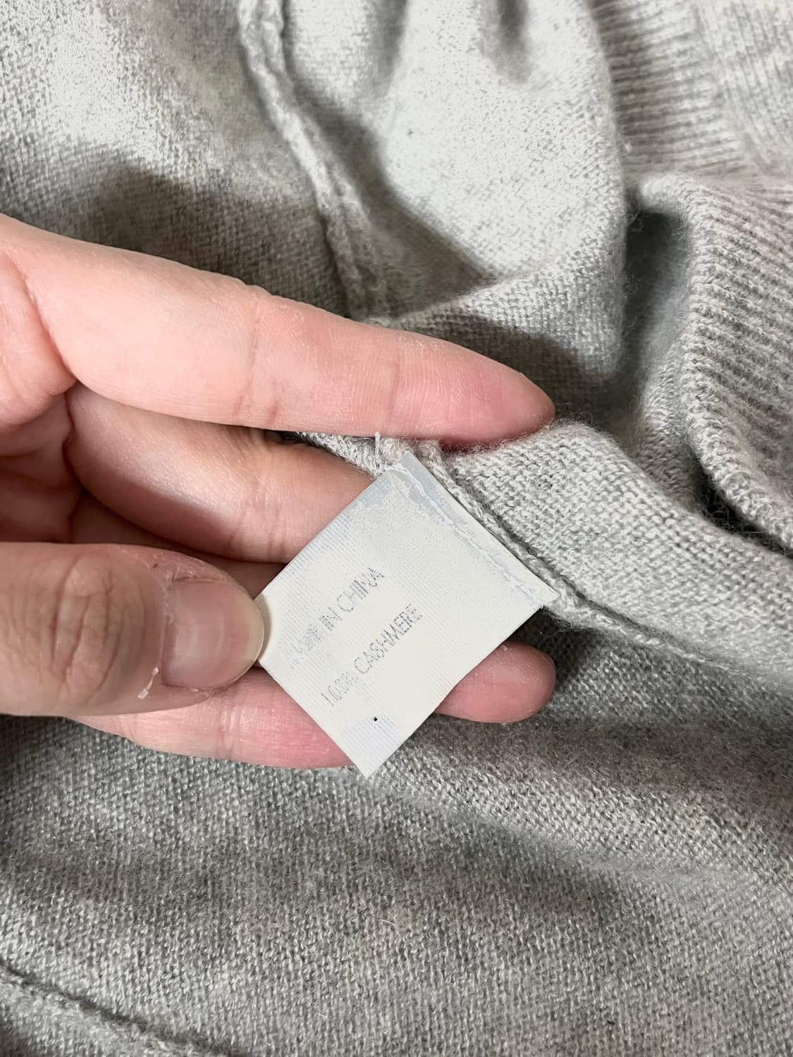 S) 캘빈클라인 CK 캐시미어 100 볼레로 가디건 그레이 상품이미지5