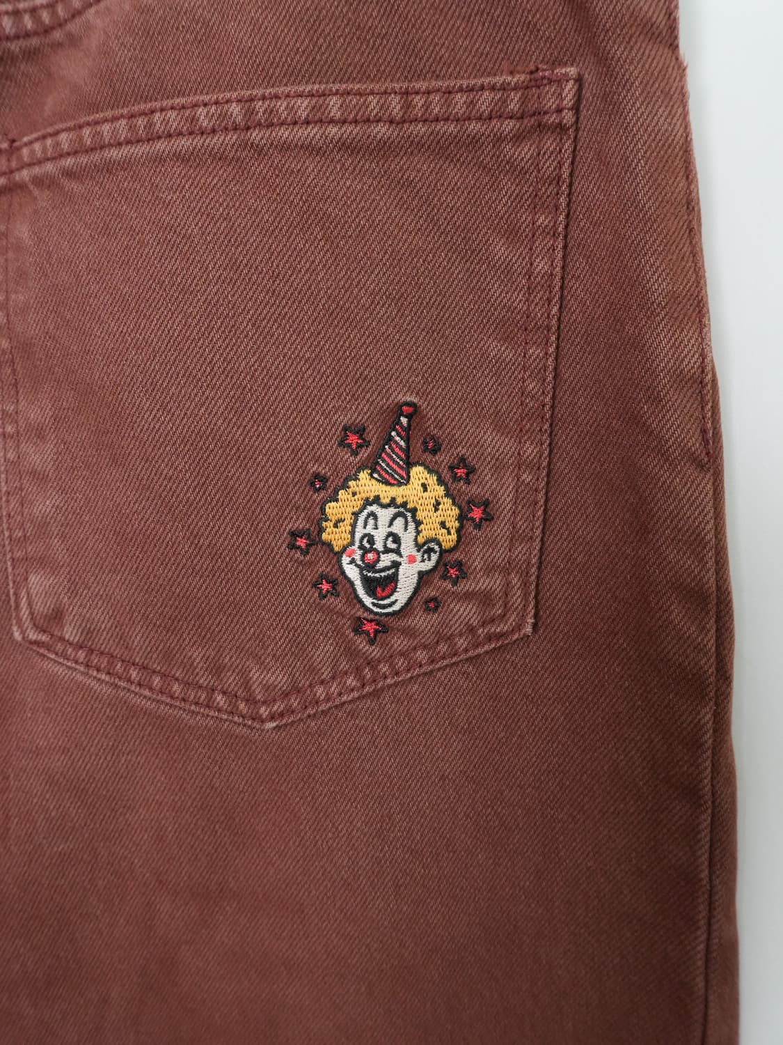위캔더스 PIERROT DENIM 버건디 M 상품이미지4